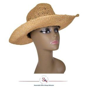 BAILEY U-ROLLIT Straw Cowboy Hat Western Rodeo White Macrame Hat Band Size Small